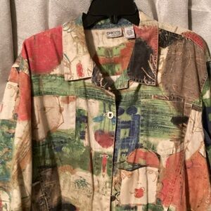 Chico's Vibrant Artistic woman’s jacket